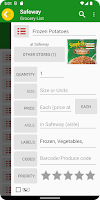 Grocery List App - rShopping Screenshot