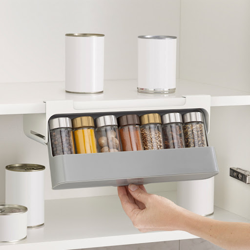 Title 3, Kitchen seasoning bottle storage rack, hanging ...