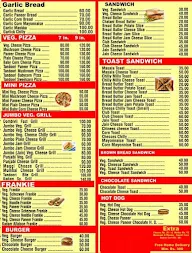 Kadam Pizza & Sandwich Corner menu 1