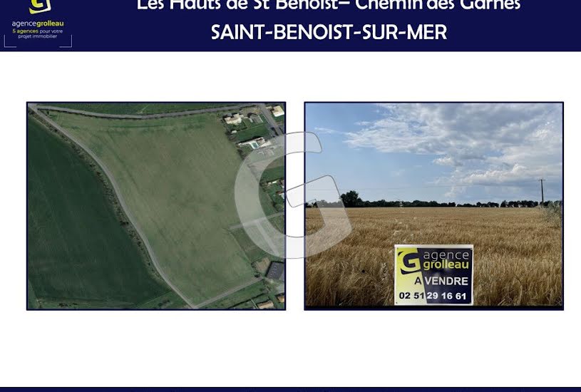  Vente Terrain à bâtir - 840m² à Saint-Benoist-sur-Mer (85540) 