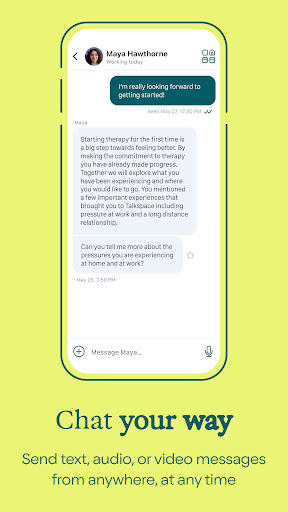 Screenshot Talkspace Therapy & Counseling