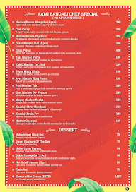 Aami Bangali menu 1