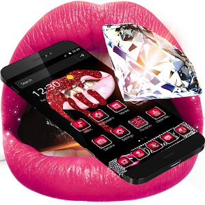 Download Glitter Diamond Lips Theme For PC Windows and Mac