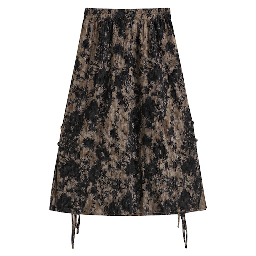 Title 5, Retro Slit Skirt Womens High Waist Ink Color M...