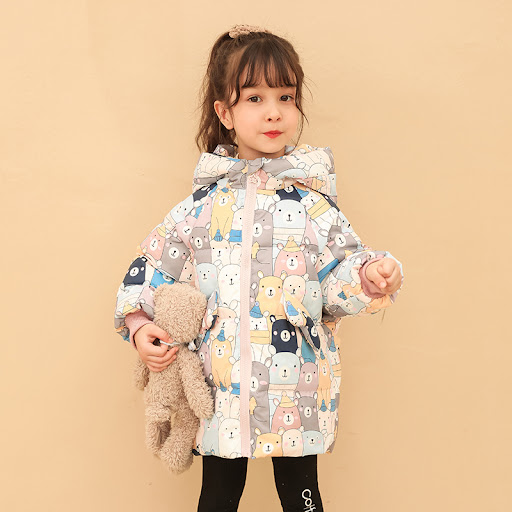 Title 3, White Duck Baby Childrens Down Jacket, mid-len...