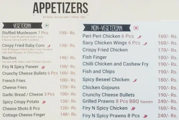 Vitamin Palace menu 