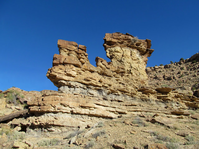 Rock pinnacles at an abandoned meander