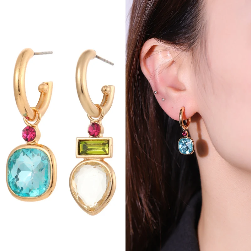 Cut crystal covered gold plated earrings, offering dazzling sparkle and timeless elegance for any special event or occas