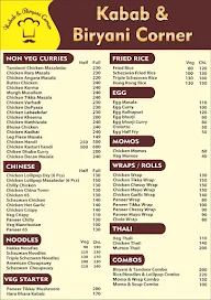 Kabab & Biryani Corner menu 1