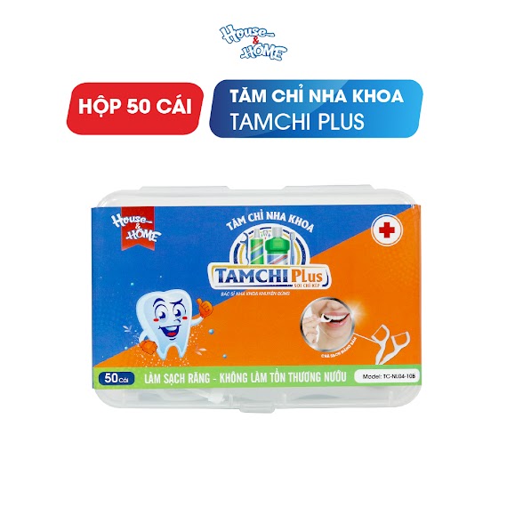 Tăm Chỉ Nha Khoa Tamchi Plus Sợi Chỉ Kép Hộp 50 Cái