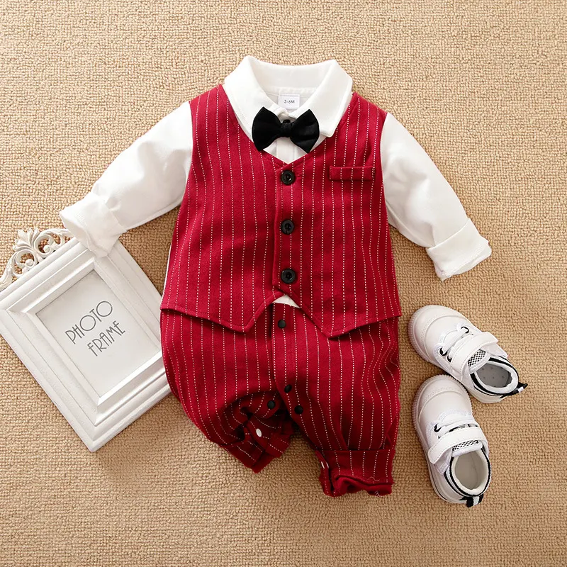 Baby Boy Gentleman Jumpsuit Baby Autumn Clothing Stylish and Comfortable Baby Outfit Perfect for Fall Season Keeps Your 
