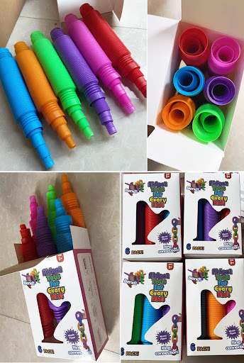 Title 17, Plastic PopTube Coil Fidget Toys for Kids, Crea...