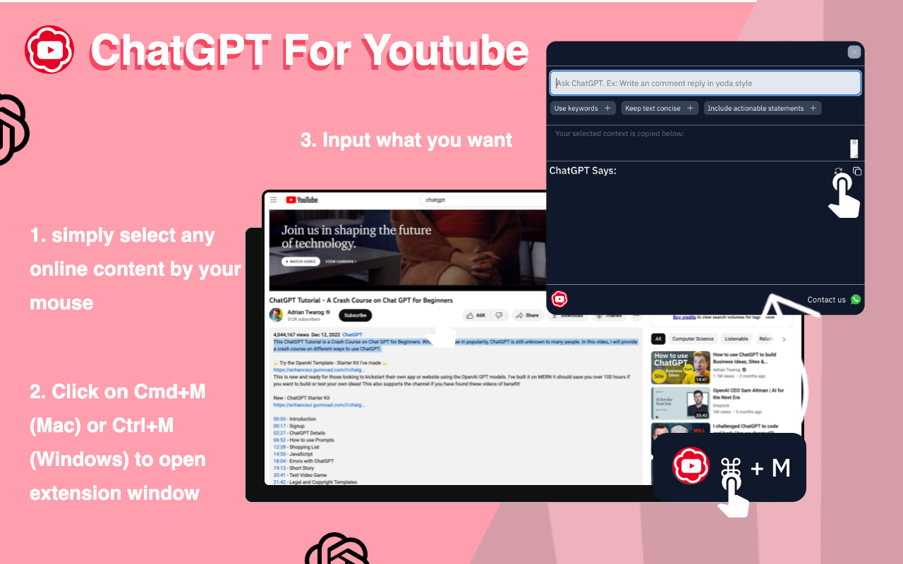 OpenAI ChatGPT For Youtube Preview image 2
