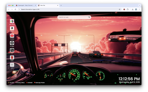Sunset Ride Live Wallpaper