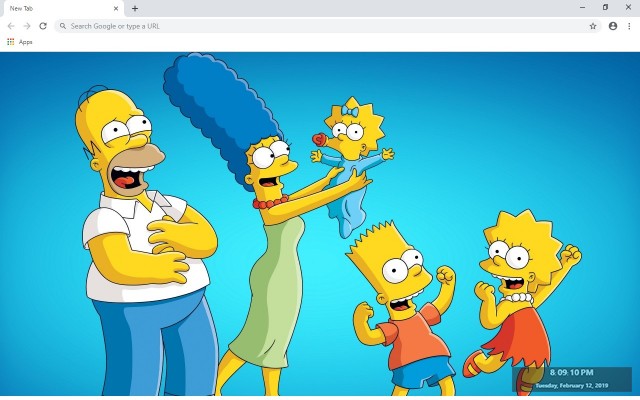 The Simpsons HD New Tab Theme