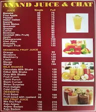 Anand Juice And Chat menu 2