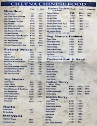 Chetna Chinese Food menu 1