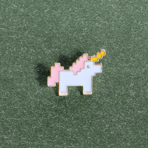 Title 4, Unicorn Alloy Dripping Pony Brooch Student Shir...