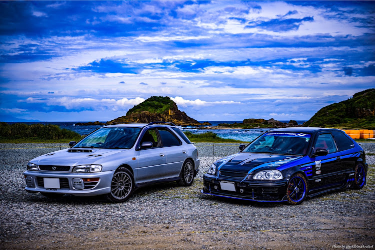 シビックのオフ会・伊豆半島ドライブ・インプレッサgf8・シルバーの輝き・夏至に関するカスタム事例の投稿画像8枚目