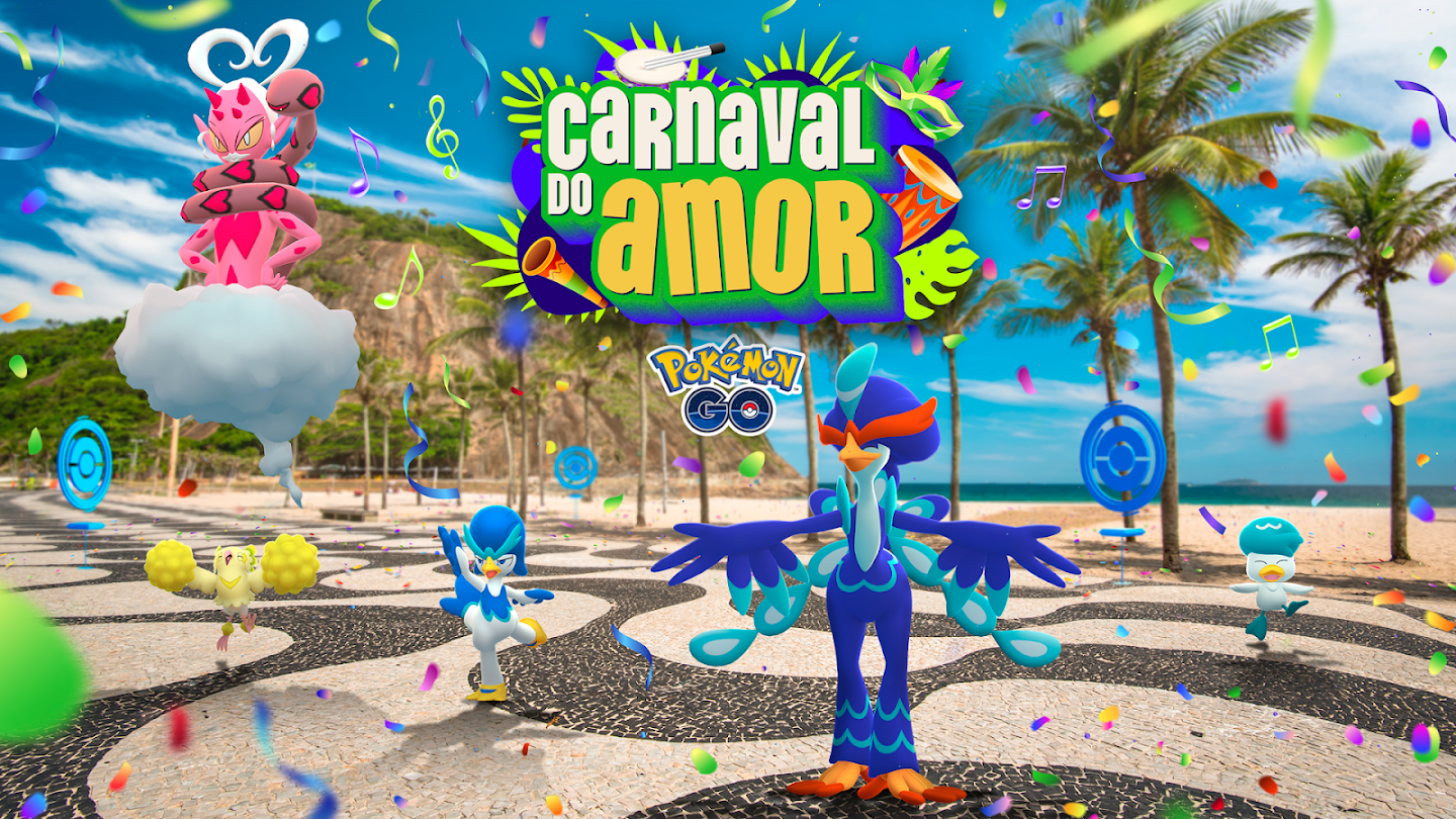 Celebre o Carnaval do Amor no Brasil com treinadores notáveis e enfrente Enamorus Forma Encarnada nos Raides de Elite!