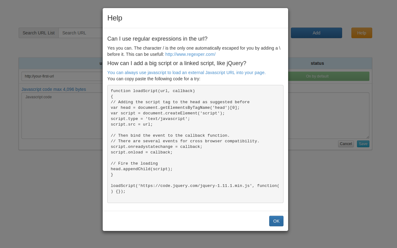 JavaScript Injector Preview image 2