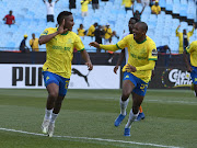 Lucas Ribeiro Costa celebrates scoring for Mamelodi Sundowns in their Caf Champions League Group A match against FC Nouadhibou of Mauritania at Loftus Versfeld Sunday. 