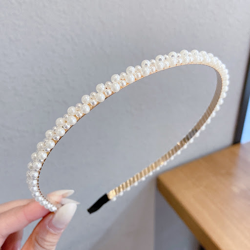 Title 10, Sen Simple Pearl Thin Headband Hair Accessories...