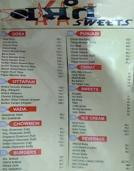 Basant Sweets menu 2