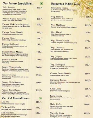 The Rajputana menu 4
