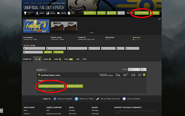 Download with Mod Organizer chrome extension