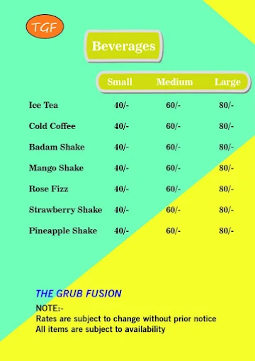 The Grub Fusion menu 