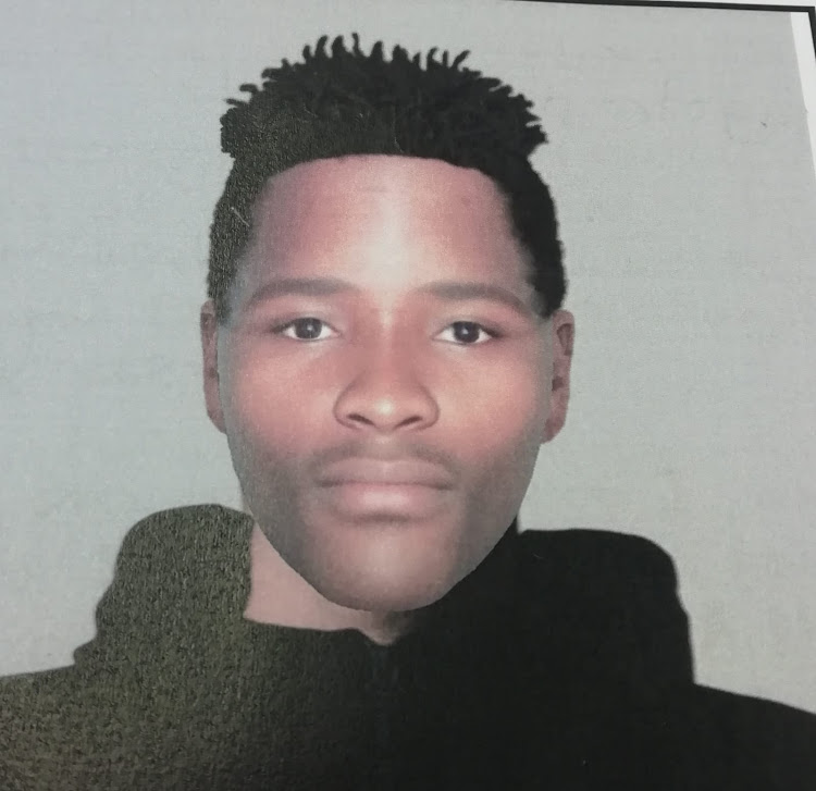 A police identikit of a suspect wanted in connection with the rape of an 11-year-old girl in Walmer township