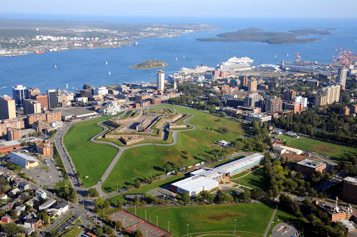 Halifax-downtown-aerial.jpg - An aerial shot of downtown Halifax, Nova Scotia, and the surrounding bay. 