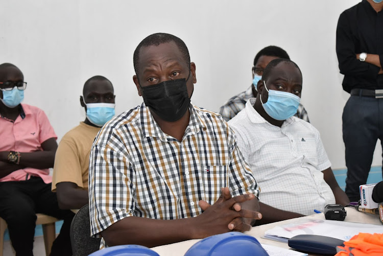 Public Works senior principal architect Henry Kahiga Mbugua at the KMA Towers on Monday.