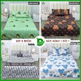 Set 5 Món, Bộ Vỏ Chăn Ga Gối Đệm Hàn Quốc Cotton Poly Laxanhdecor Gồm Vỏ Chăn Mềm + Ga Giường + 2 Áo Gối + Vỏ Gối Ôm