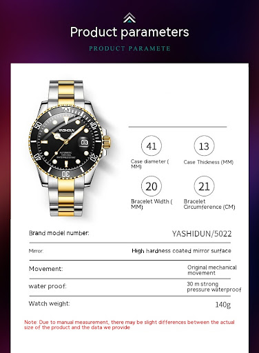 Title 2, Steel belt mechanical watch for men. Enjoy the ...