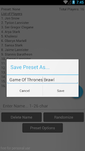 Random Team Generator Screenshot
