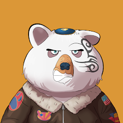 #3233 • Frizzy Tweedy Albino Bear