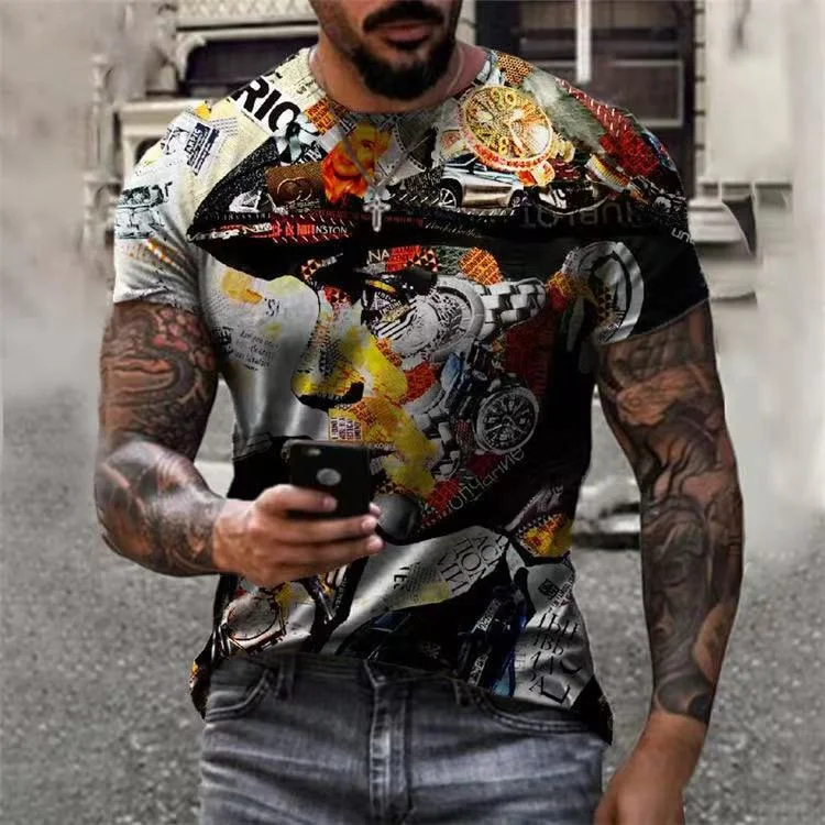 Title 4, Herren Rundhals T-Shirt mit Aufdruck als Unterz...
