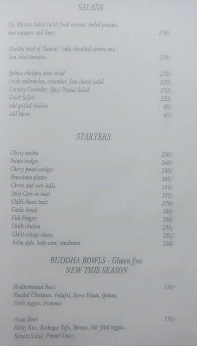 The English Tearoom menu 