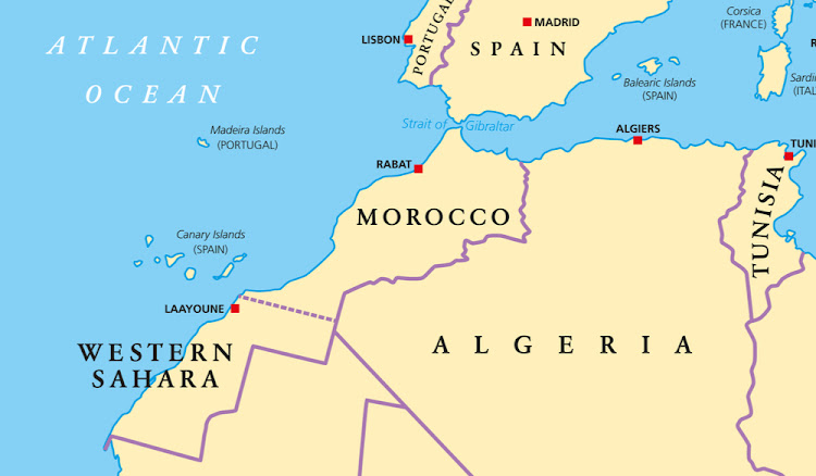 Map of Western Sahara