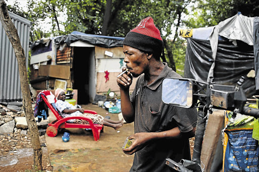 LIVING ON THE EDGE: Matlakeng informal settlement is only 400m from the kitchen in which the arms and ammunition are stored