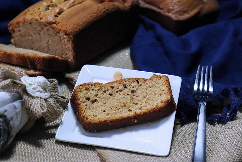 A Slice Of Amish Friendship Bread On A Plate.