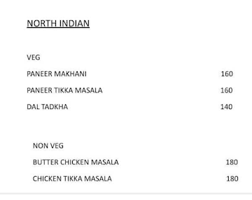 Tarangini menu 