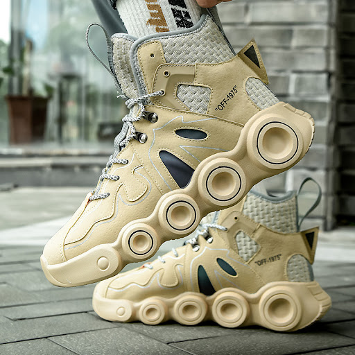 Title 4, Fashion High-top Sneakers New Catwalk Shoes Men...