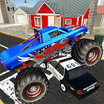 Cover Image of Скачать Monster Truck Racing - Cop Car city police Chase 1.4 APK