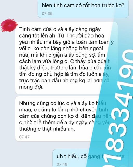 Dạ thầy Pá vi ơi, con tìm thấy số điện của thầy ở trên mạng. Thầy Pá vi ơi, thầy giúp con làm bùa giữ chàng với ạ. 