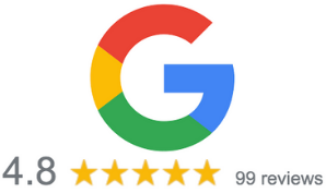 4.8 stars from 99 reviews on Google