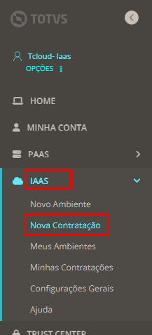 CLOUD - IAAS - Criar Proposta – Central de Atendimento TOTVS