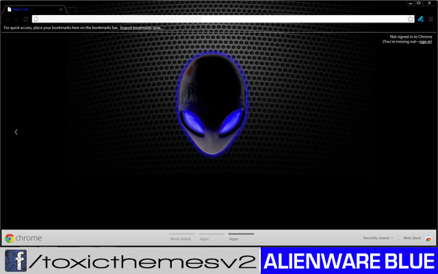 AlienWare Blue chrome extension